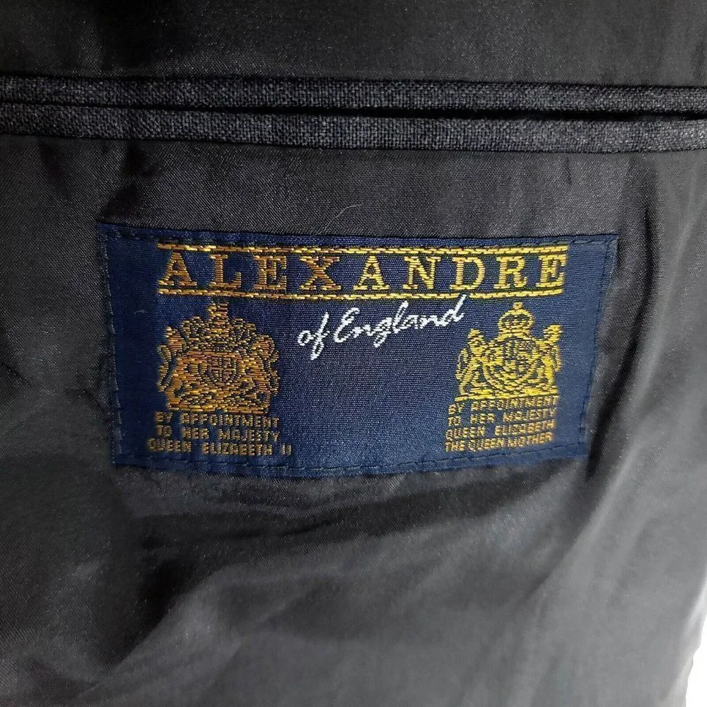 DAMAGED Alexandre London Of England Savile Row Wool 2 Button Blazer‎ 44L Gray